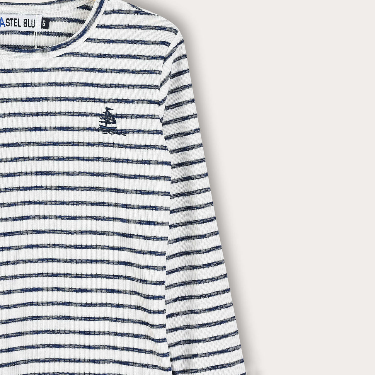 Girls L.S Striped Boat Shirt