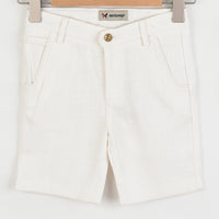 Melange Linen Bermuda Shorts