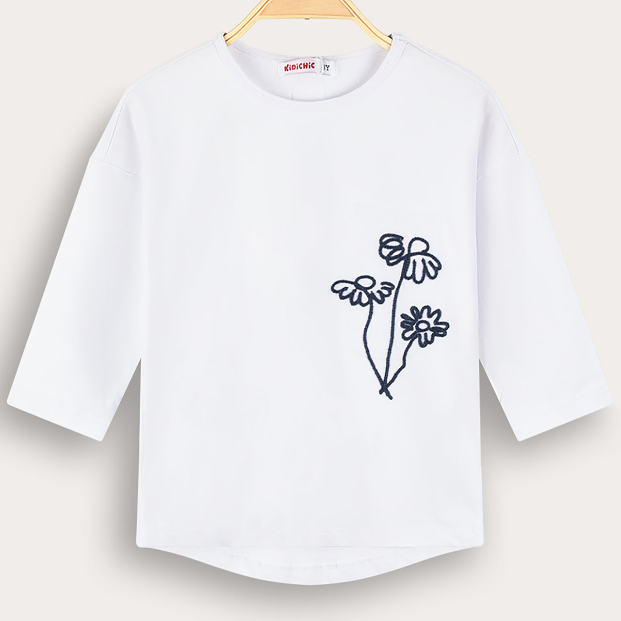 Girls Flower Pocket Shirt