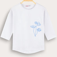 Girls Flower Pocket Shirt