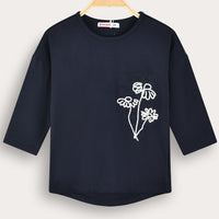 Girls Flower Pocket Shirt