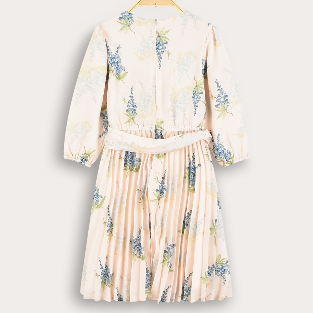 Girls Flower Pleated Dress