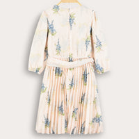 Girls Flower Pleated Dress