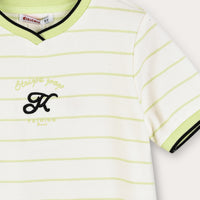 Boys S.S Striped Rib Shirt