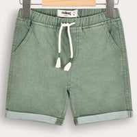 Melange Jeans Style Knit Shorts