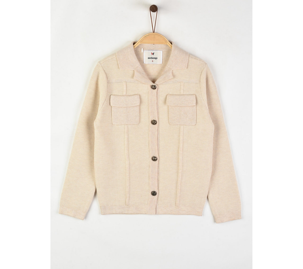 Melange Knit Pocket Sweater
