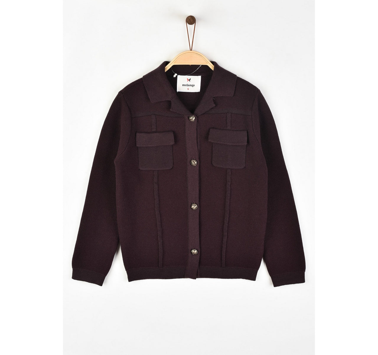Melange Knit Pocket Sweater