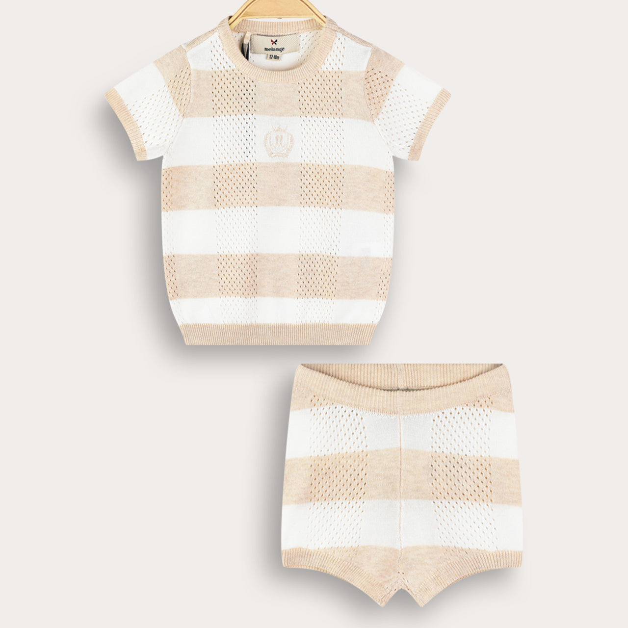Melange Knit Checks Set