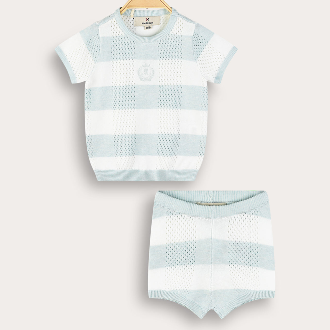 Melange Knit Checks Set