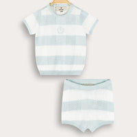 Melange Knit Checks Set
