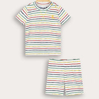 Striped EMB Boat Baby Set