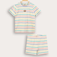 Melange SS Stripes Rib PJ Set