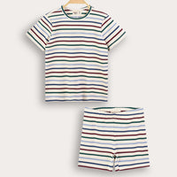Melange SS Stripes Rib PJ Set