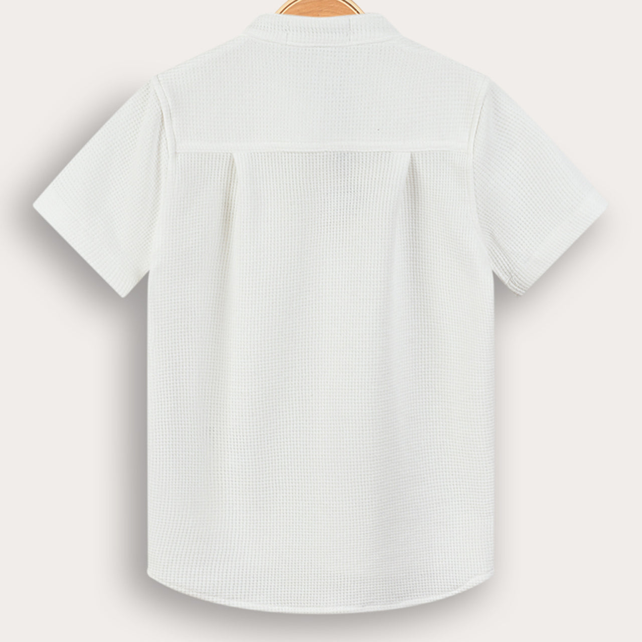 Melange Mandarin Collar Shirt