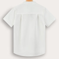 Melange Mandarin Collar Shirt