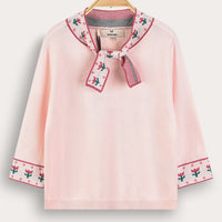 Melange Crochet Tie Top