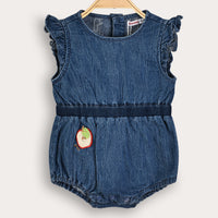 Stone Wash Ruffle Overall
