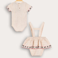 Melange Crochet Straps Baby Set