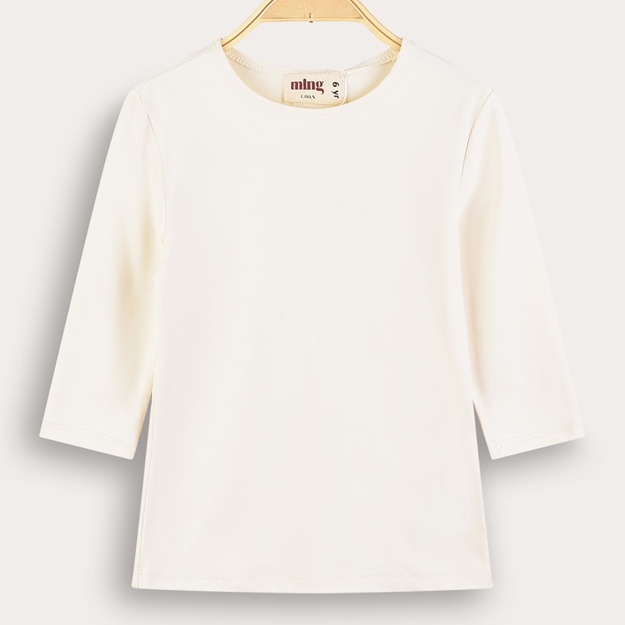 Melange Lycra 3/4-Long Sleeve Shell