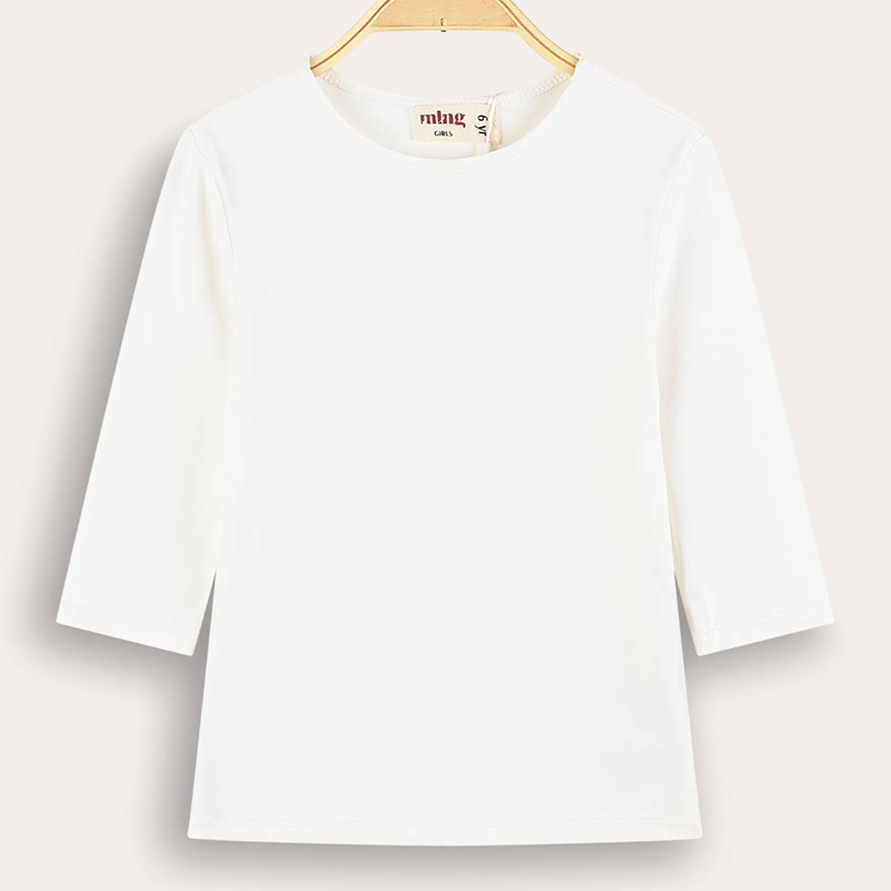 Melange Lycra 3/4-Long Sleeve Shell