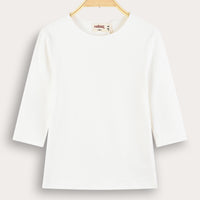 Melange Lycra 3/4-Long Sleeve Shell