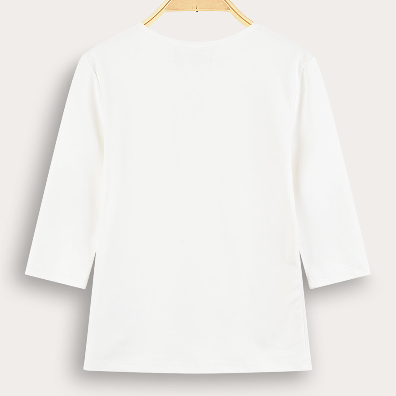 Melange Lycra 3/4-Long Sleeve Shell