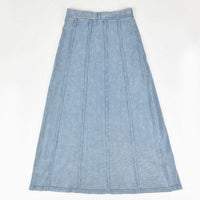 Melange Jeans Wash Midi Skirt