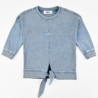 Melange Girls Wash Tie Shirt