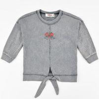 Melange Girls Wash Tie Shirt