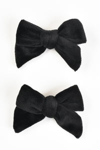 Hadas 2 PK Velour Bow Clip
