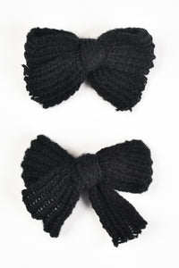 Hadas 2PK Knitted Bow Clip