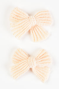 Hadas 2PK Knitted Bow Clip