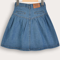 Melange Denim Skirt