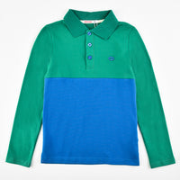 Boys LS Color Contrast Polo
