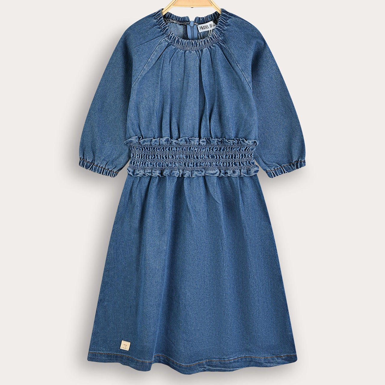 Denim Smocked Dress