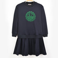 Melange Velour Logo Dress
