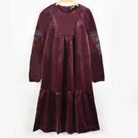 Velour Floral Dress