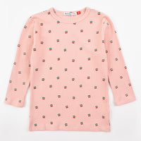 Girls Printed Rib Top