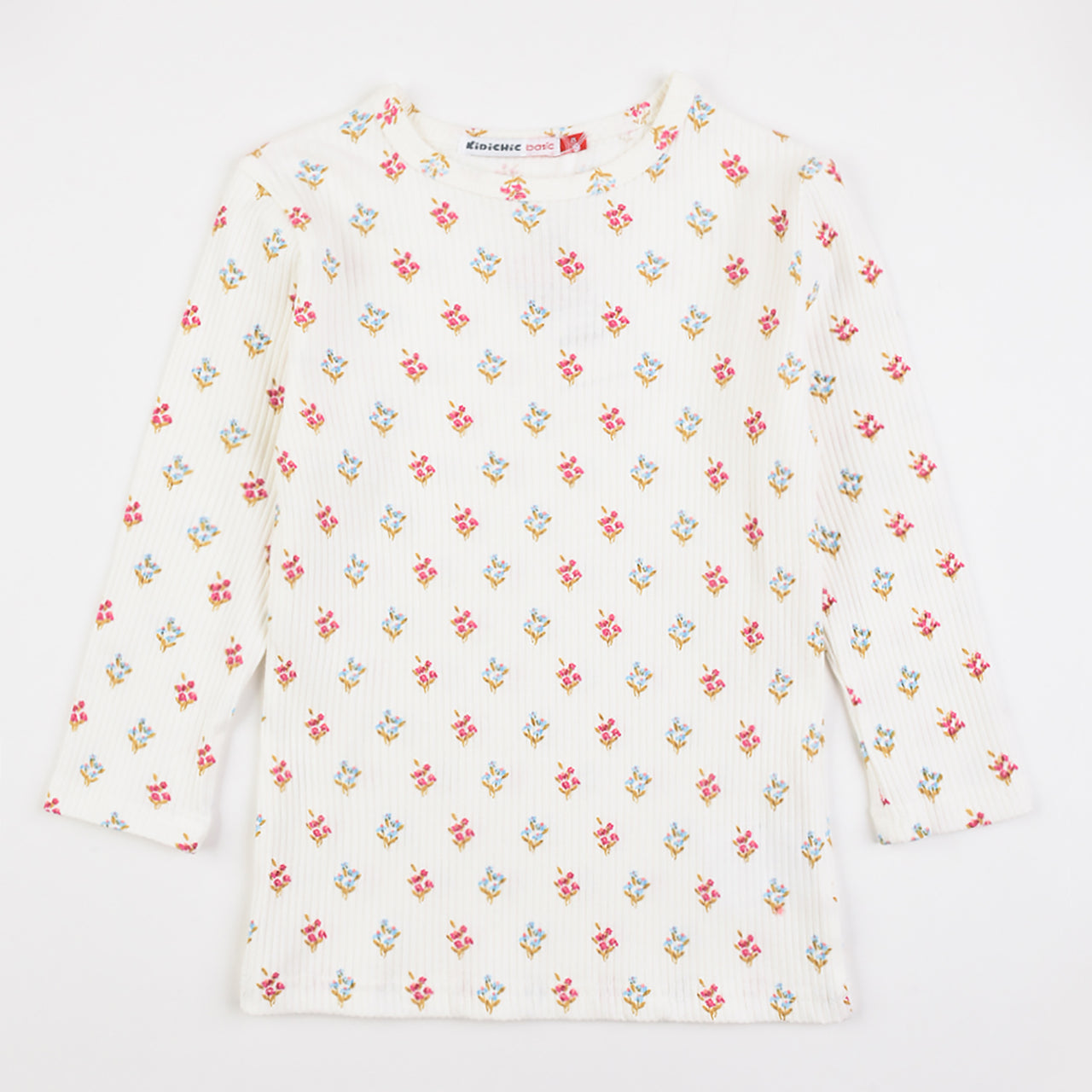 Girls Printed Rib Top