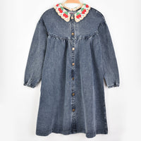 Melange Cherry Collar Dress