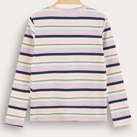 Melange Girls L.S Striped Shirt