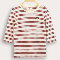 Melange Girls Striped Shirt