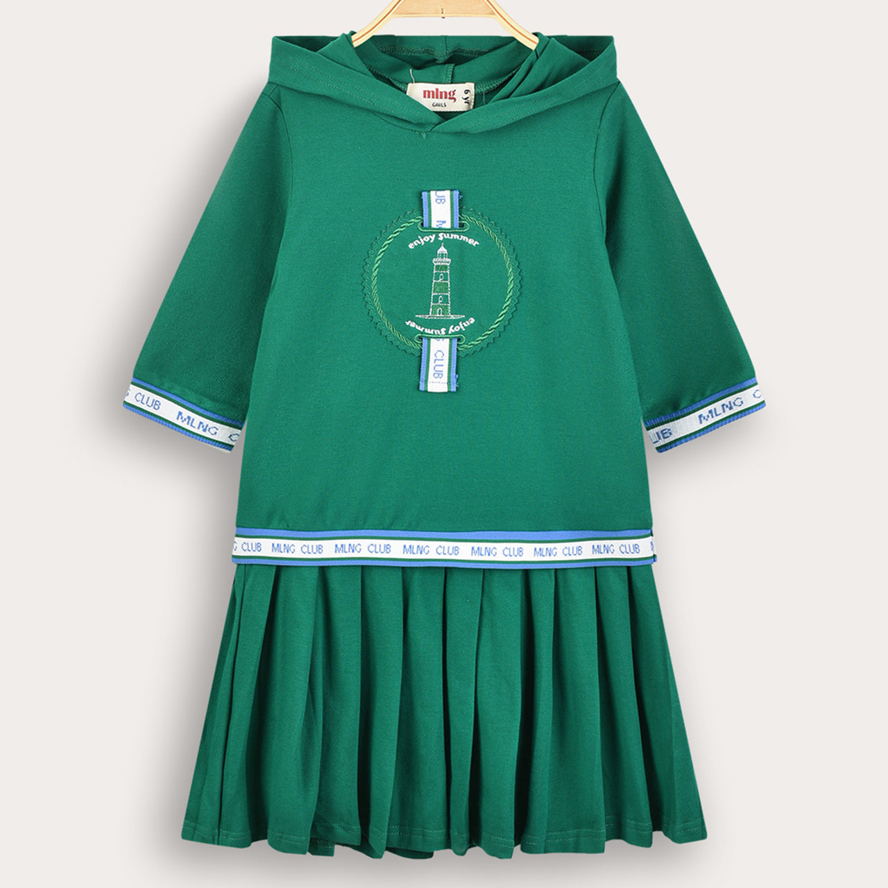 Melange Logo Polo Dress