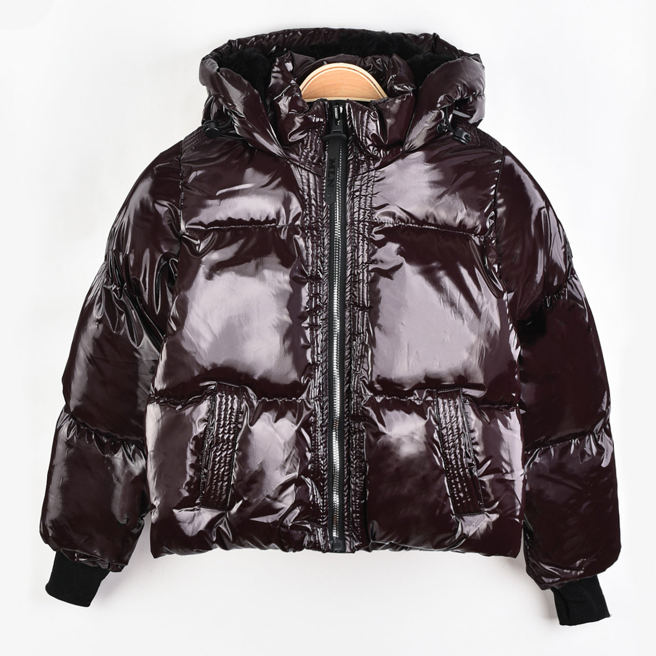 Melange Girls Puff Coat