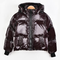 Melange Girls Puff Coat