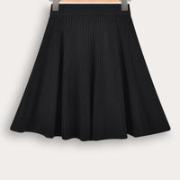 Melange Pleated Knit Skirt