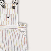Woven Striped Overall
