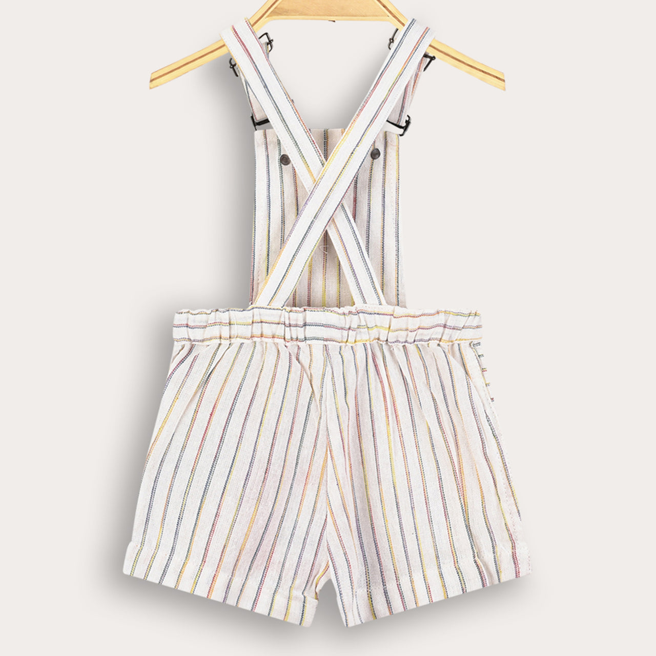 Woven Striped Overall