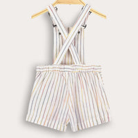 Woven Striped Overall