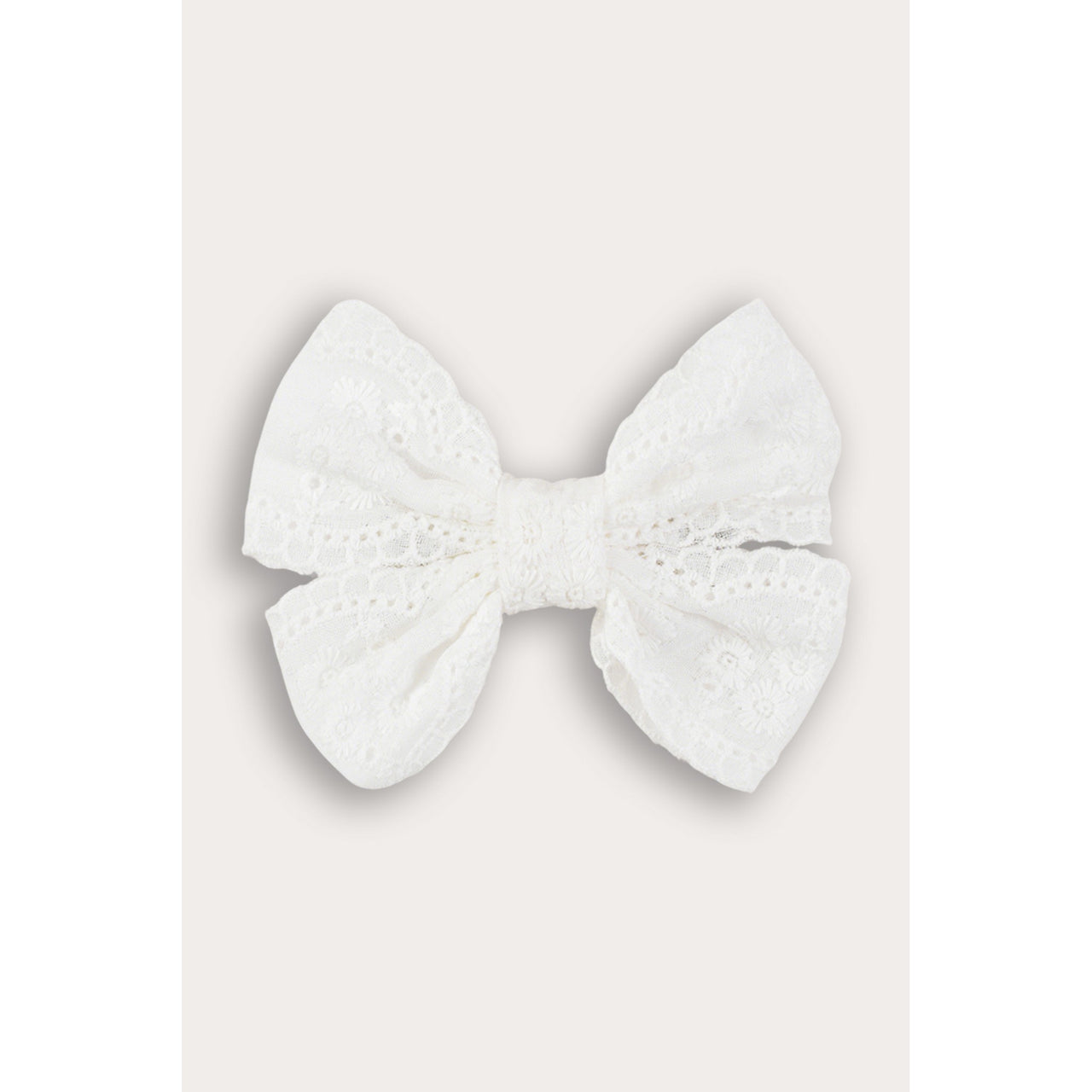 Cotton Lace Mini Bow Clip